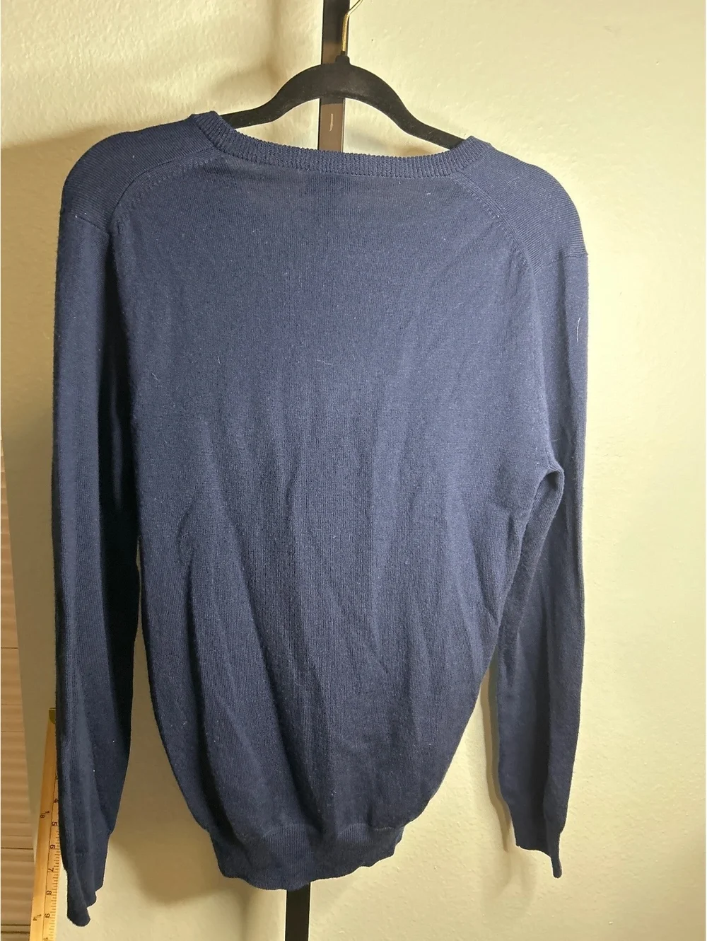 J.Crew Slim Fit Merino Wool V-Neck Sweater in Navy Blue, Size S